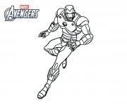 Coloriage iron man avengers
