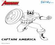 Coloriage avengers captain america 2