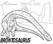 Coloriage brontosaurus jurassic period in dinosaur