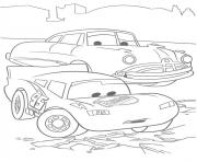Coloriage flash mcqueen cars reflechit