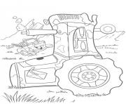 Coloriage flash mcqueen martin a encore frappe