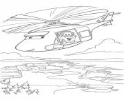 Coloriage flash mcqueen tour helicoptere