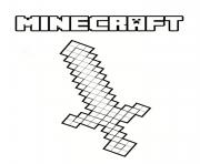 Coloriage epee minecraft