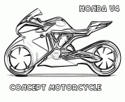 Coloriage moto facile 40