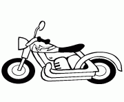 Coloriage motocyclette moto simple facile