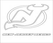 Coloriage new jersey devils logo lnh nhl hockey sport