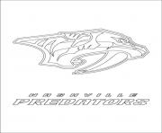 Coloriage nashville predators logo lnh nhl hockey sport