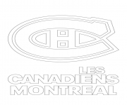 Coloriage les canadiens de montreal habs logo lnh nhl hockey sport1