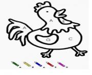 Coloriage magique maternelle poule