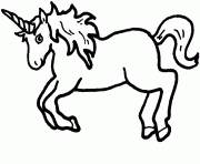 coloriage une licorne de profil