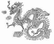 Coloriage dragon chinois chine