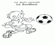 Coloriage footballeur foot sport collectif football 9 enfant
