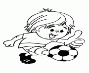 Coloriage footballeur foot foot enfant