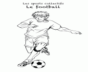 Coloriage footballeur foot sport collectif football 2