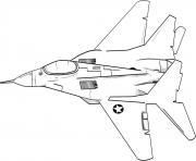 Coloriage avion de chasse 44