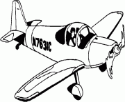 Coloriage avion N763IC