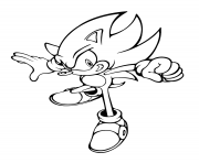 Coloriage super sonic 6