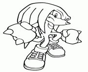 Coloriage knuckles sonic