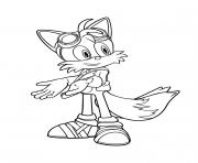 Coloriage sonic tails