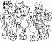 Coloriage sonic et ses amis