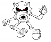 Coloriage sonic robot