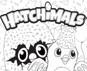Coloriage Hatchy hatchimals logo