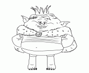 Coloriage Prince Gristle from trolls
