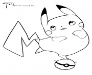 Coloriage pikachu 124