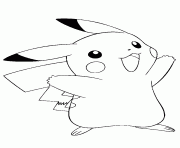 Coloriage Pokémon Pika Pika. (Dessin à colorier)