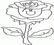 Coloriage rose et coeur 98