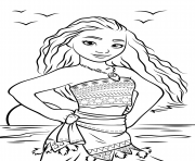 Coloriage vaiana moana waialiki disney