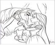 Coloriage disney raiponce et pascal