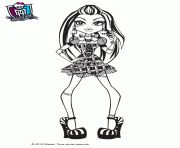 Coloriage monster high frankie stein pose de face