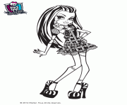 Coloriage monster high frankie stein pose de mannequin