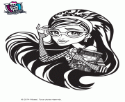 Coloriage monster high ghoulia yelps portrait