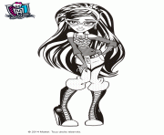 Coloriage monster high ghoulia yelps pose pour la photo