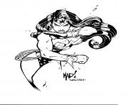 Coloriage wonder woman inks by waldenwong