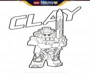 Coloriage lego nexo knights Clay