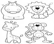 Coloriage animals Tsum Tsum facile cute