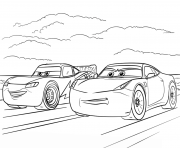 Coloriage mcqueen and ramirez from cars 3 disney