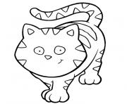 Coloriage animaux mignon chat