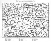 Coloriage magique en français: una mariposa de colores