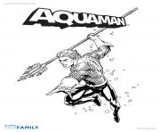 Coloriage super aquaman roi de la mer