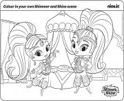 Coloriage shimmer et shine Fun with Colouring Page