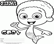 Coloriage Bubble Guppies Goby 2