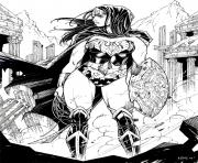 Coloriage wonder woman by oliver nome