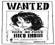 Coloriage one piece wanted nico robin dead 2 or alive