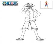 Coloriage luffy one piece wanted