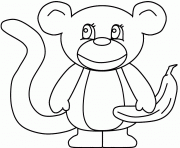 Coloriage un singe avec une banane