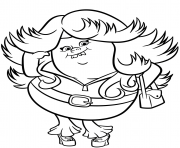 Coloriage lady glitter sparkles from trolls